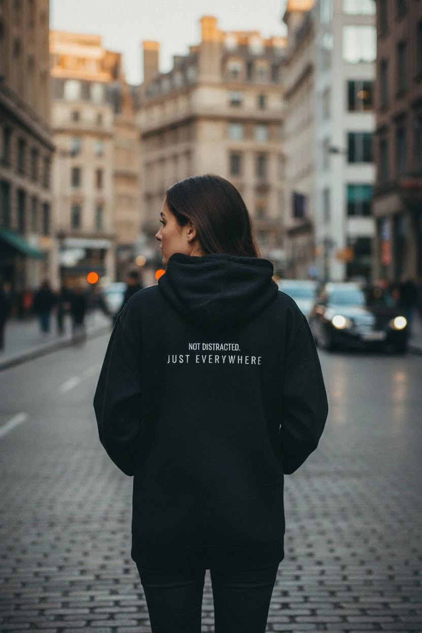 Notdistracted just everywhere hoodie
Streetwear