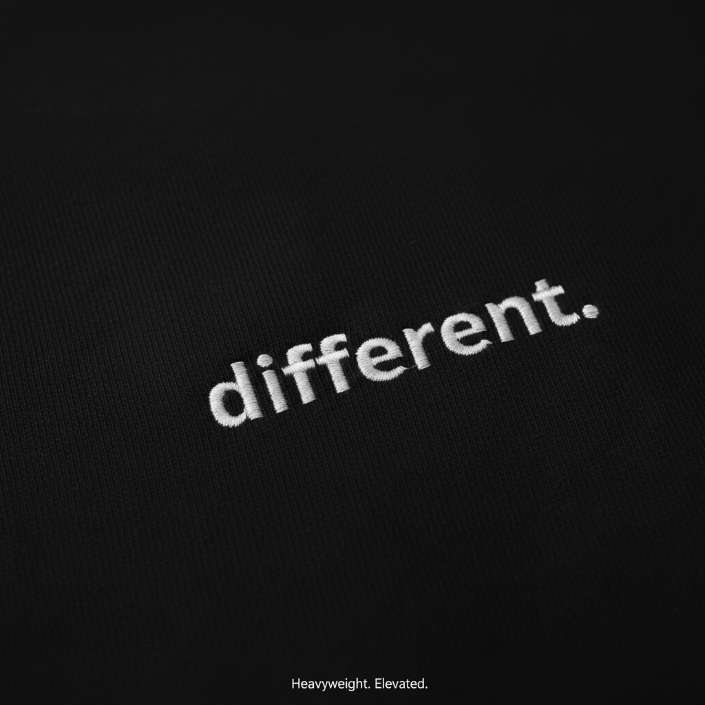black hoodie back print different speed different level minimalist streetwear for outsiders and deep thinkers
